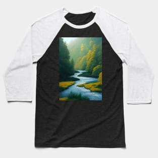 Beautiful untouched nature with river Baseball T-Shirt